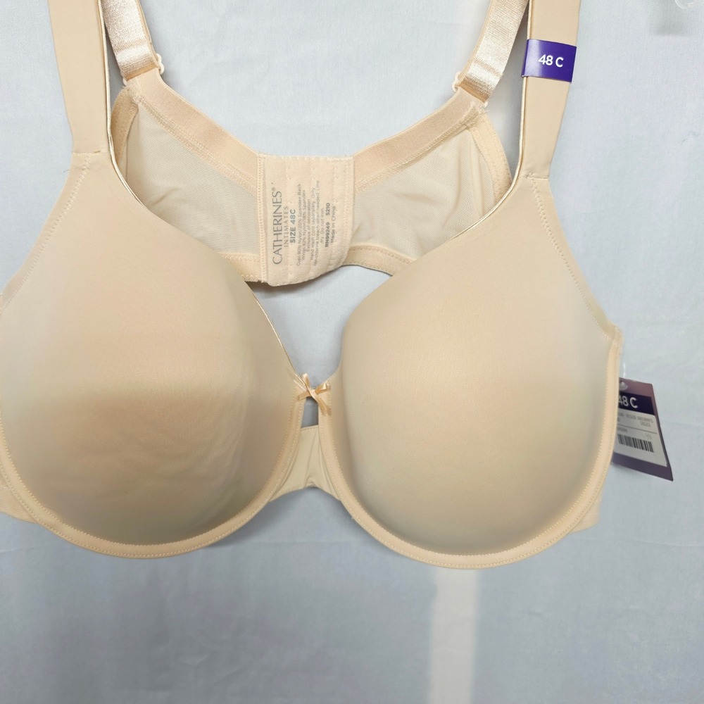 Catherines Intimates Balconette Bra Beige 48C Memory Foam Underwire SCY2240 NEW - Picture 3 of 11